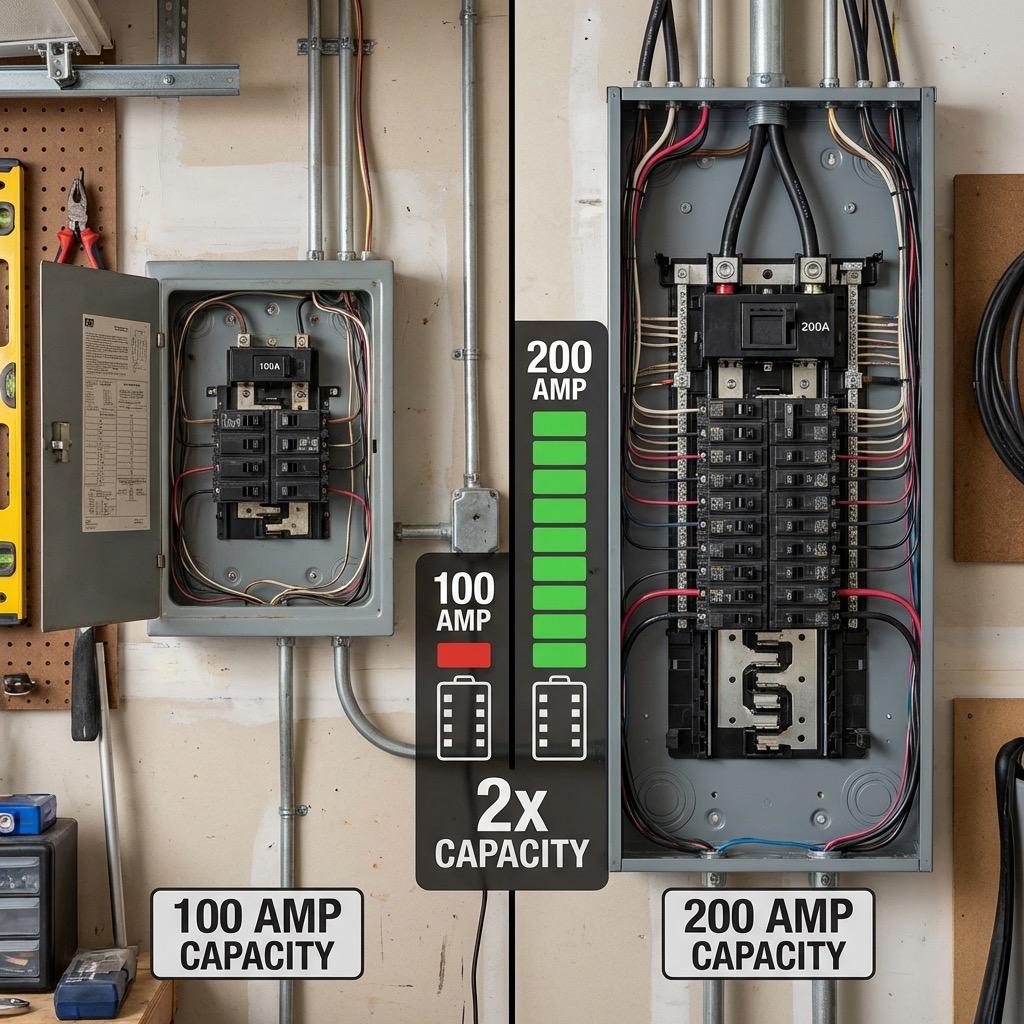 100 Amp vs 200 Amp Electrical Service: Does Your Home Need an Upgrade?
