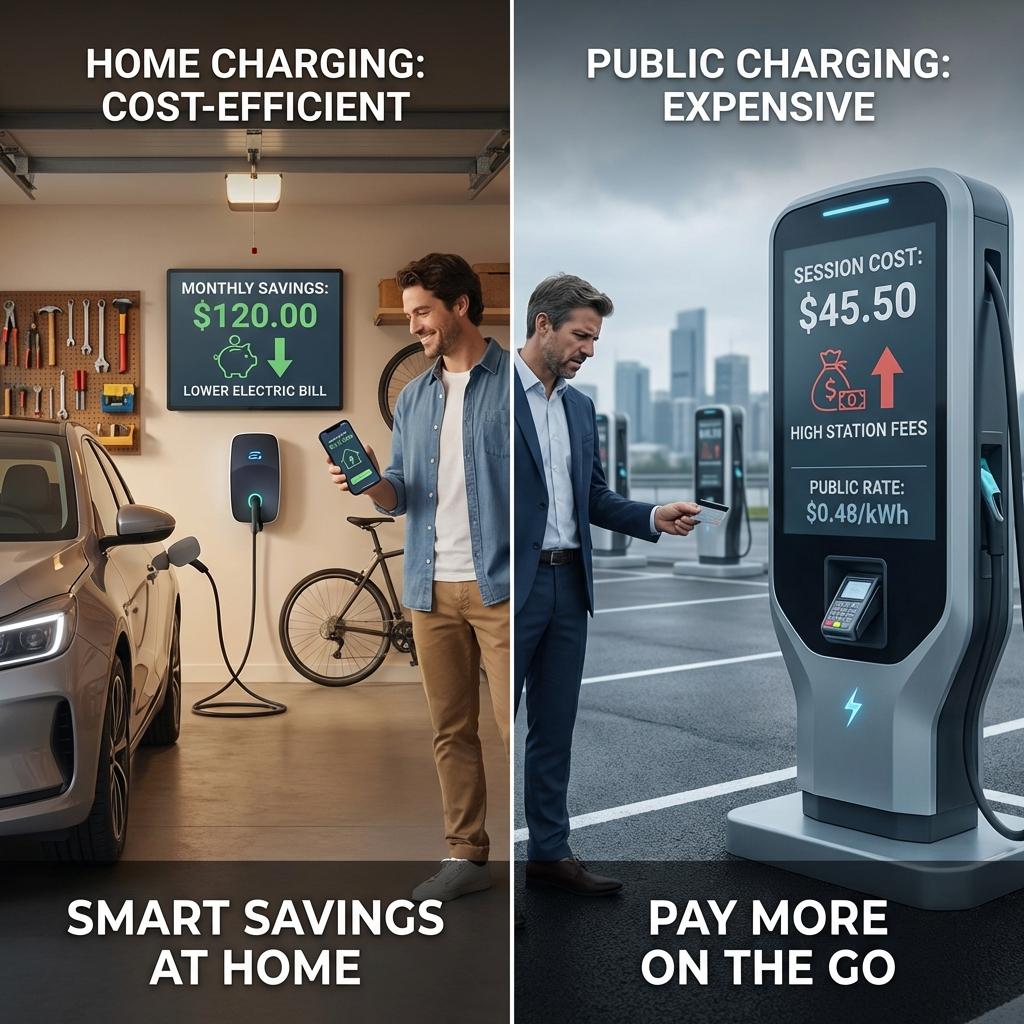 Home Charging vs Public Charging: True Cost Comparison