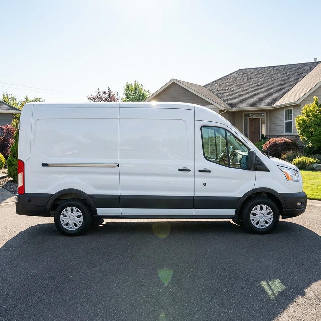 AJ Long Electric service van in Woodbridge
