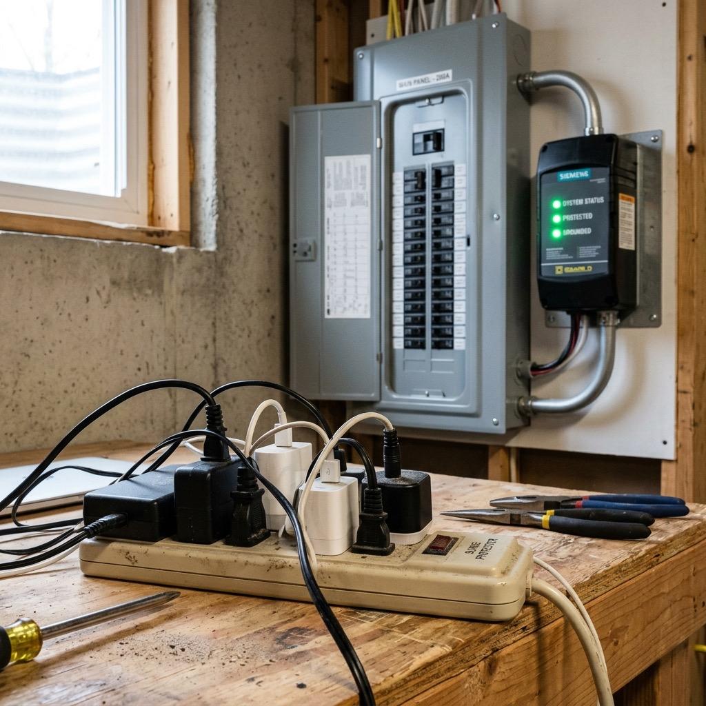 Whole-House Surge Protector vs Power Strip: What Actually Protects Your Home?