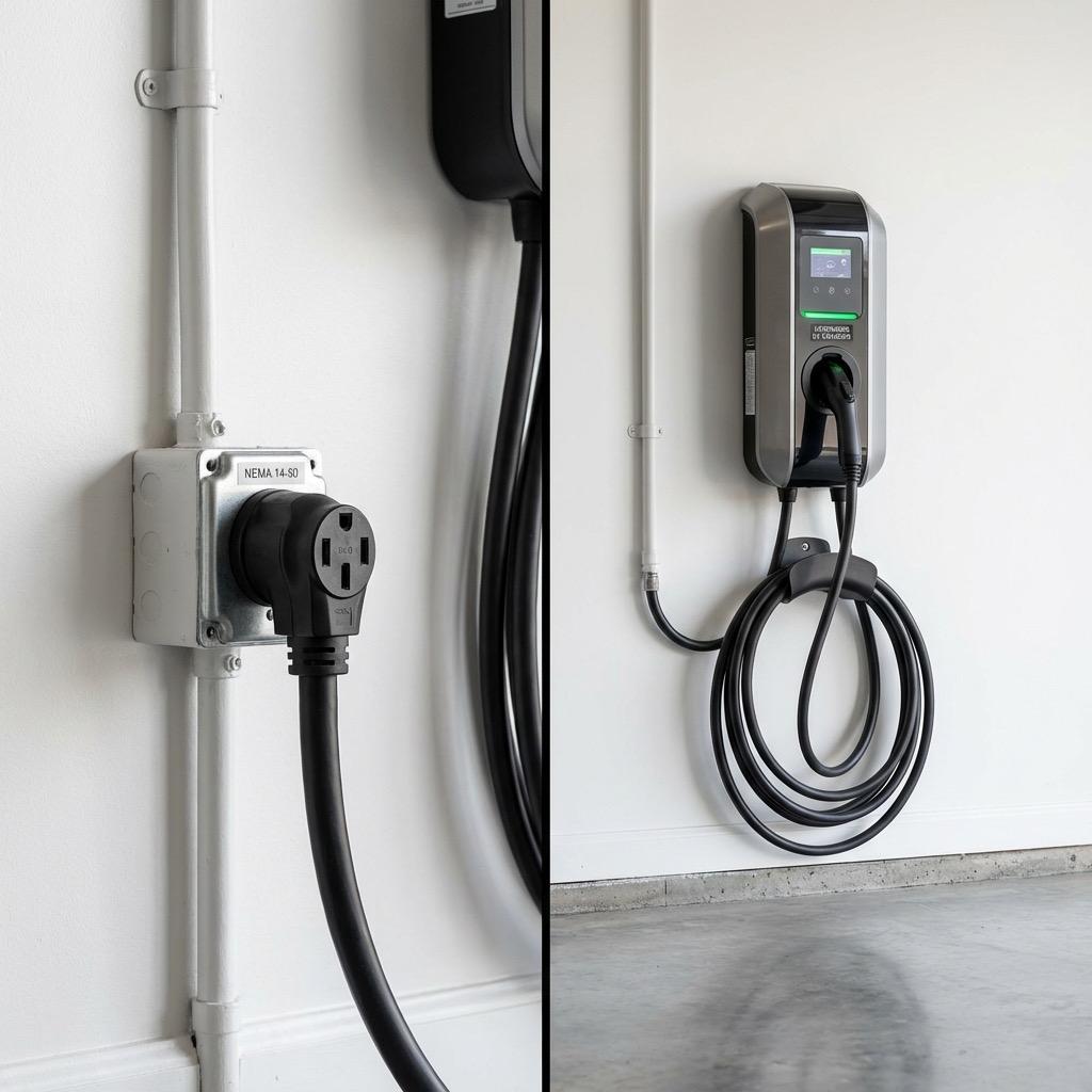 NEMA 14-50 Outlet vs. Hardwired EV Charger: Pros and Cons