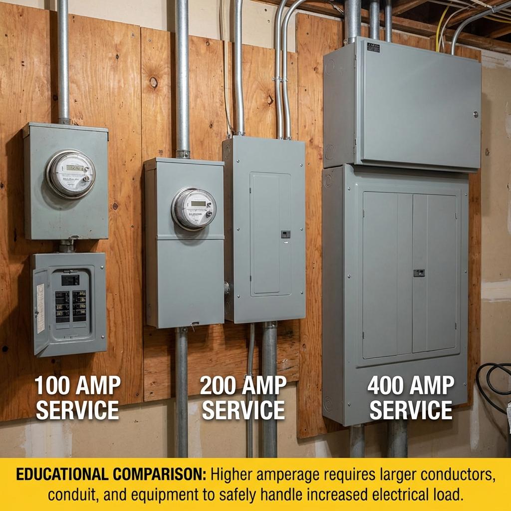 100 Amp vs 200 Amp vs 400 Amp Service: Which Do You Need?